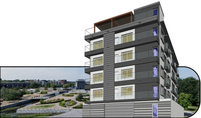 Four-Story Single Family Residence, Modern Urban Architecture, Stylish Exterior Facade, Innovative Design