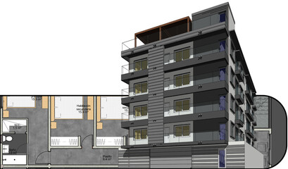 Contemporary Four-Level Home, Elegant Exterior Design, Urban Residential Architecture, Family Living