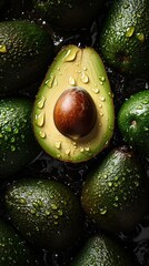 Avocado Wet Photoshoot, Generative AI