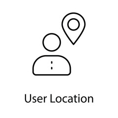 User Location icon. Suitable for Web Page, Mobile App, UI, UX and GUI design