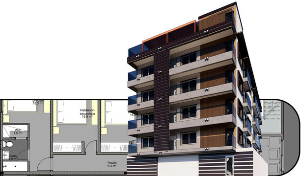 Four-Level Single Family Home, Modern Facade, Exterior Architecture, Urban Residence