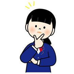 Obraz premium 理解した女子学生のイラスト1