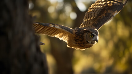 Obraz premium owl in flight
