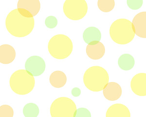 カラフルなパステルカラーのランダムな水玉模様　背景　壁紙