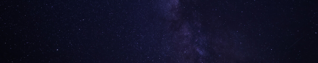 Fototapeta na wymiar Amazing starry sky at night, banner design