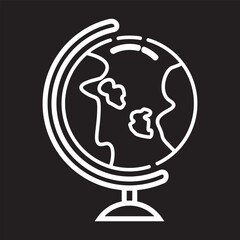 globe icon and logo vector