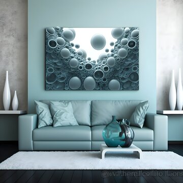 modern living room home decor detailed blue grey mock up preview for a 24x36 horizontal wall art 