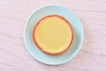 Lemon tart on a plate    