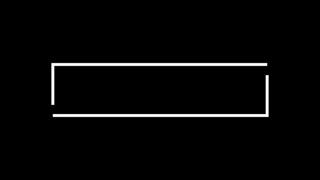 rectangular motion graphic border for titles or text in a box