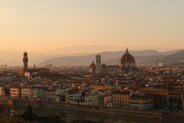 Fototapeta na wymiar Florence Sunset View フィレンツェの夕暮れ