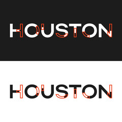 Creative Houston Font Logo