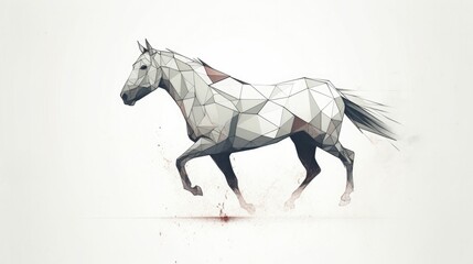 Minimalistic drawings of horses