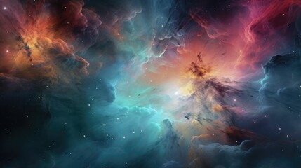 Obraz na płótnie Canvas Brightly illuminated cosmic dust wallpaper