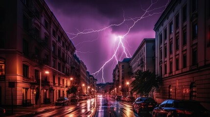 Thunderstorm Alley - City Streets during lightning