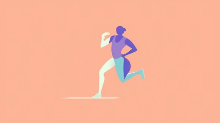 Minimal iconic illustrations of sports in pastel colors wallpaper