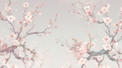 Cherry blossom prints with soft hues