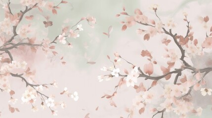 Delicate cherry blossom prints in soft hues