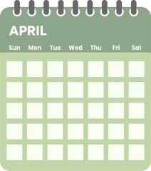 April 2023 calendar. monthly 2023 transparent calendar