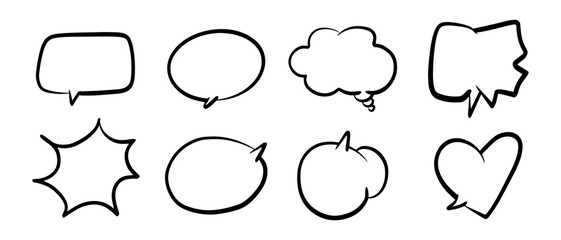 Comic bubbles for design purposes