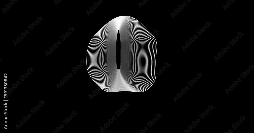 Poster circular waveform multi-colored. technology wave light animation effect black background, animated l