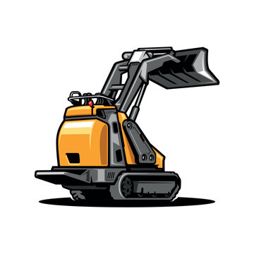 recommend clip art: skid loader machinery illustration vector image