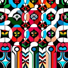 Design seamless patterns with geometric floral or abstract shapes suitable for use as backgrounds in graphic projects packaging or printed products vector format