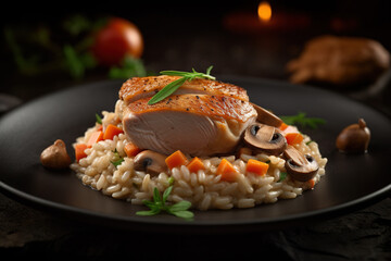 Creamy Chicken and Mushroom Risotto: A Stunning Culinary Masterpiece