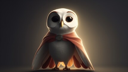 cute owl superhero. Created with generative AI.