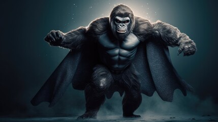 superhero gorilla. Created with Generative AI.