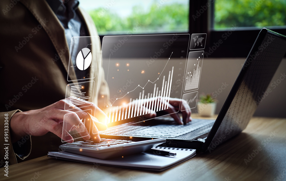 Poster business data analyst using graphs, metrics, and kpis to enhance organizational performance. impleme