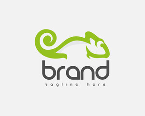 simple abstract chameleon art logo symbol design template illustration © ShiipArts