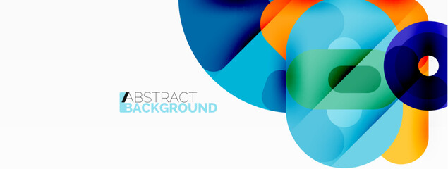 Obraz premium Creative geometric wallpaper. Circles, lines background. Business template for wallpaper, banner, background or landing