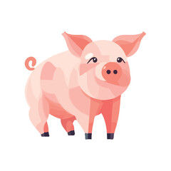 Cute piglet, standing character