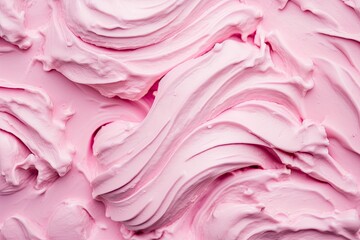 vibrant pink icing texture up close. Generative AI - obrazy, fototapety, plakaty