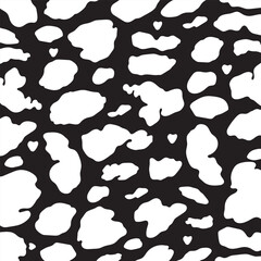 Cow print pattern animal seamless. White cow skin abstract for printing, cutting, stickers, web, cover, home decorate and more.