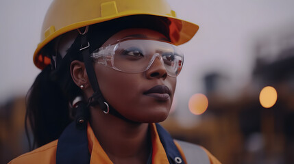 Empowered worker in industry with vision of the future