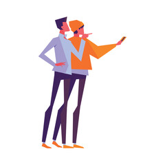 young men holds bank card for buying