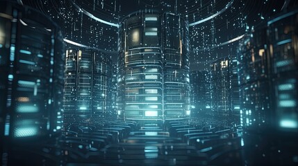 Futuristic technological background3D rendering,3D rendering of abstract technology concept. Futuristic cyberspace background,Abstract 3d rendering of data processing. Futuristic technol.Generative Ai