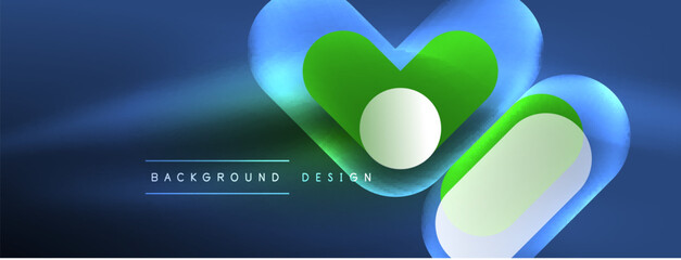 Fototapeta premium Neon circle abstract background. Template for wallpaper, banner, presentation, background