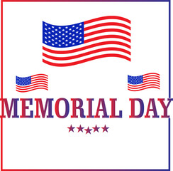 Country flag USA background memory day.