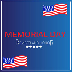 Flag usa background blue memory day white.For design poster abstract background,etc.