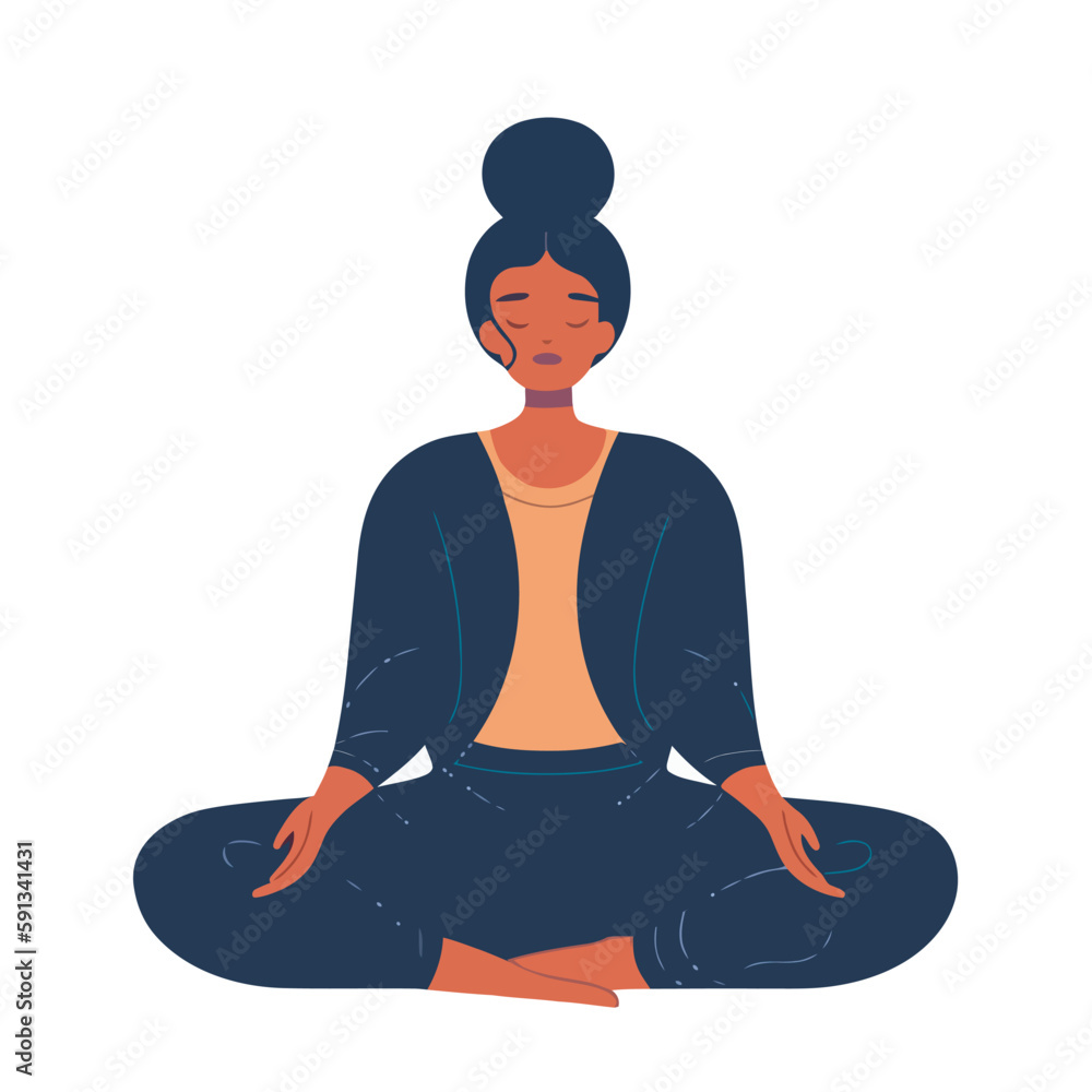 Canvas Prints woman doing meditation yoga