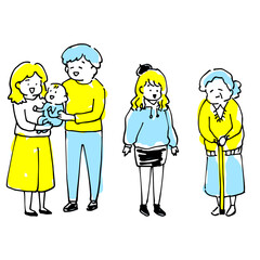 三世代人物セット