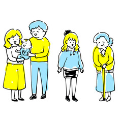 三世代人物セット