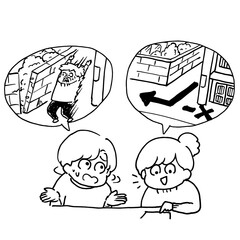 災害が起こったときのために家からの避難経路を確認する