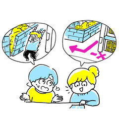 災害が起こったときのために家からの避難経路を確認する