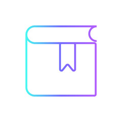 Bookmark Business and office icon with blue duotone style. media, book, mark, document, dictionary, label, information. Vector illustration