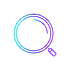 Search Business and office icon with blue duotone style. find, glass, zoom, research, optical, tool, lens. Vector illustration