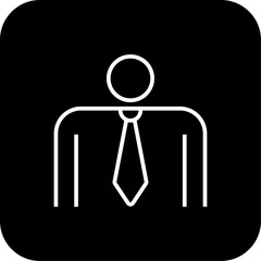Businessman Business and office icon with black filled line style. people, manager, human, person, meeting, job, leader. Vector illustration