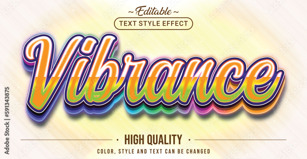 Aufkleber Editable text style effect - Vibrance text style theme.